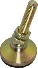 Gibraltar - M12 Bolt Thread, Studded Pivotal Stud Mount Leveling Pad & Mount - 317 Kg Capacity, 47.6mm Base Diam, 51mm Thread Length - Industrial Tool & Supply
