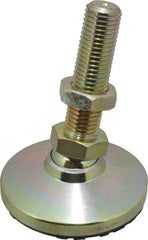 Gibraltar - M24 Bolt Thread, Studded Pivotal Stud Mount Leveling Pad & Mount - 907 Kg Capacity, 101mm Base Diam, 89mm Thread Length - Industrial Tool & Supply