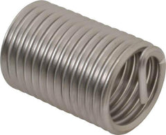 Recoil - 1-8 UNC, 2" OAL, Free Running Helical Insert - 14 Free Coils, Tanged, Stainless Steel, Bright Finish, 2D Insert Length - Industrial Tool & Supply