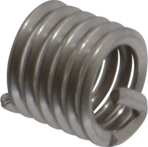 Recoil - #12-24 UNC, 0.324" OAL, Free Running Helical Insert - 6 Free Coils, Tanged, Stainless Steel, 1-1/2D Insert Length - Industrial Tool & Supply