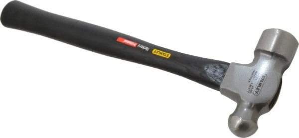 Stanley - 1-1/2 Lb Head High Carbon Steel Ball Pein Hammer - Hickory Handle, 15-1/8" OAL - Industrial Tool & Supply