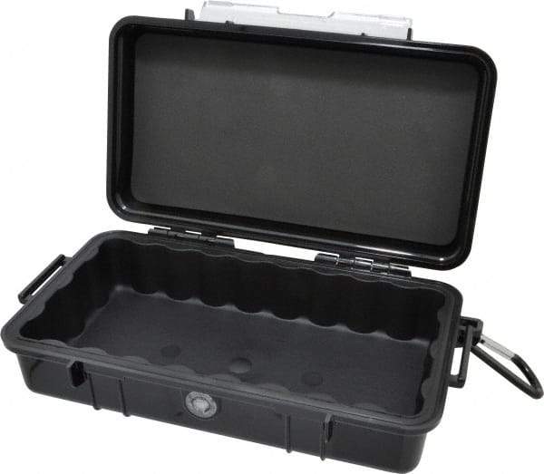 Pelican Products, Inc. - 5-9/16" Wide x 5-9/16" Deep x 2-5/8" High, Clamshell Hard Case - Black, Polycarbonate - Industrial Tool & Supply