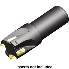 Kennametal - 40mm Cut Diam, 14.4mm Max Depth of Cut, 32mm Shank Diam, 200mm OAL, Indexable Square Shoulder Helical End Mill - ED.T 1404.. Inserts, Cylindrical Shank, 0° Lead Angle, Through Coolant, Series Mill 1-14 - Industrial Tool & Supply