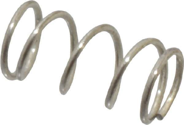 Value Collection - 0.12" OD, 0.012" Wire, 1/4" Free Length, Music Wire Compression Stock Springs Spring - 6.31 Lb Spring Rating - Industrial Tool & Supply