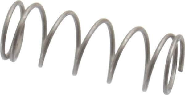 Value Collection - 0.18" OD, 0.016" Wire, 1/2" Free Length, Music Wire Compression Stock Springs Spring - 4.18 Lb Spring Rating - Industrial Tool & Supply
