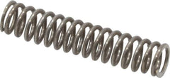 Value Collection - 0.18" OD, 0.026" Wire, 7/8" Free Length, Music Wire Compression Stock Springs Spring - 11.59 Lb Spring Rating - Industrial Tool & Supply