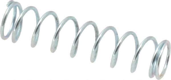 Value Collection - 0.24" OD, 0.026" Wire, 1" Free Length, Music Wire Compression Stock Springs Spring - 5.5 Lb Spring Rating - Industrial Tool & Supply