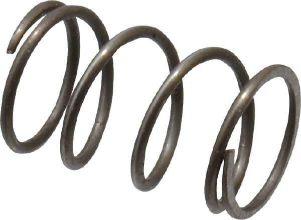Value Collection - 0.3" OD, 0.026" Wire, 1/2" Free Length, Music Wire Compression Stock Springs Spring - 9.38 Lb Spring Rating - Industrial Tool & Supply
