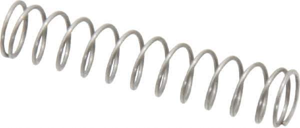 Value Collection - 0.3" OD, 0.026" Wire, 1-1/2" Free Length, Music Wire Compression Stock Springs Spring - 2.9 Lb Spring Rating - Industrial Tool & Supply