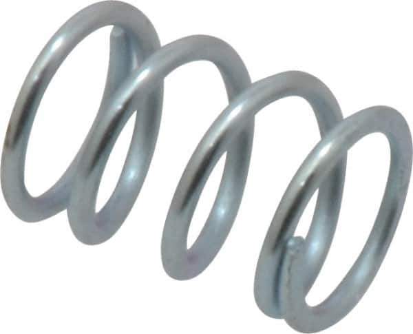 Value Collection - 0.36" OD, 0.041" Wire, 1/2" Free Length, Music Wire Compression Stock Springs Spring - 36.3 Lb Spring Rating - Industrial Tool & Supply