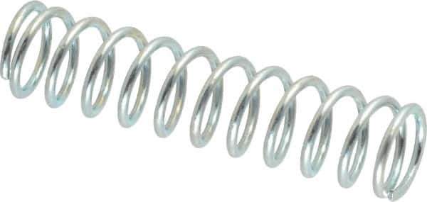 Value Collection - 0.36" OD, 0.041" Wire, 1-1/2" Free Length, Music Wire Compression Stock Springs Spring - 10.7 Lb Spring Rating - Industrial Tool & Supply