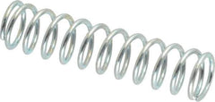 Value Collection - 0.36" OD, 0.041" Wire, 1-1/2" Free Length, Music Wire Compression Stock Springs Spring - 10.7 Lb Spring Rating - Industrial Tool & Supply