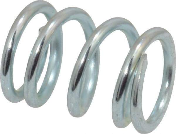 Value Collection - 0.36" OD, 0.047" Wire, 1/2" Free Length, Music Wire Compression Stock Springs Spring - 62.14 Lb Spring Rating - Industrial Tool & Supply