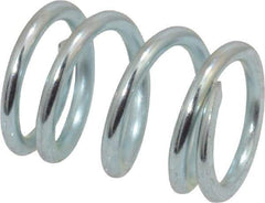 Value Collection - 0.36" OD, 0.047" Wire, 1/2" Free Length, Music Wire Compression Stock Springs Spring - 62.14 Lb Spring Rating - Industrial Tool & Supply