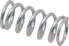 Value Collection - 0.36" OD, 0.047" Wire, 3/4" Free Length, Music Wire Compression Stock Springs Spring - 38.46 Lb Spring Rating - Industrial Tool & Supply