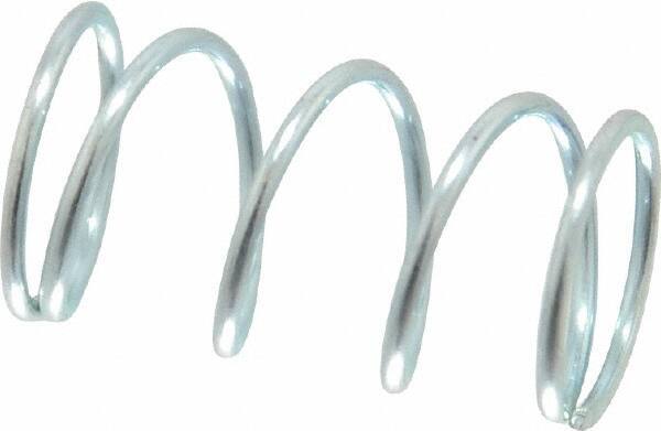 Value Collection - 0.42" OD, 0.035" Wire, 3/4" Free Length, Music Wire Compression Stock Springs Spring - 10.16 Lb Spring Rating - Industrial Tool & Supply