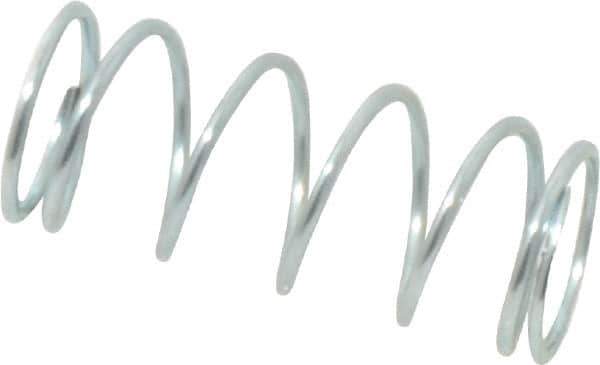 Value Collection - 0.42" OD, 0.035" Wire, 1" Free Length, Music Wire Compression Stock Springs Spring - 7.43 Lb Spring Rating - Industrial Tool & Supply