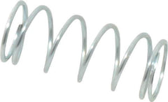 Value Collection - 0.42" OD, 0.035" Wire, 1" Free Length, Music Wire Compression Stock Springs Spring - 7.43 Lb Spring Rating - Industrial Tool & Supply