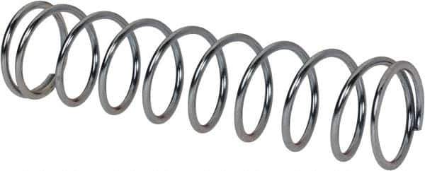 Value Collection - 0.42" OD, 0.035" Wire, 1-3/4" Free Length, Music Wire Compression Stock Springs Spring - 4.11 Lb Spring Rating - Industrial Tool & Supply