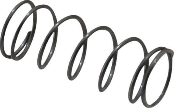 Value Collection - 0.6" OD, 1.2mm Wire, 2-1/2" Free Length, Compression Spring - 4.59 Lb Spring Rating, 40.3 N Max Work Load, Music Wire - Industrial Tool & Supply