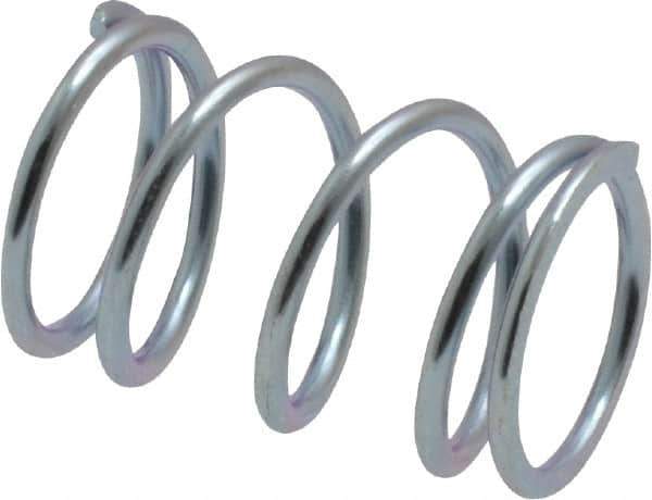 Value Collection - 0.48" OD, 0.047" Wire, 3/4" Free Length, Music Wire Compression Stock Springs Spring - 23.36 Lb Spring Rating - Industrial Tool & Supply