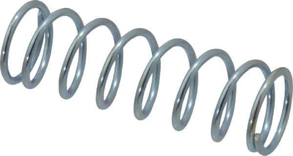 Value Collection - 0.48" OD, 0.047" Wire, 1-1/2" Free Length, Music Wire Compression Stock Springs Spring - 10.9 Lb Spring Rating - Industrial Tool & Supply