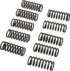 Value Collection - 0.48" OD, 0.062" Wire, 1-1/4" Free Length, Music Wire Compression Stock Springs Spring - 37.5 Lb Spring Rating - Industrial Tool & Supply