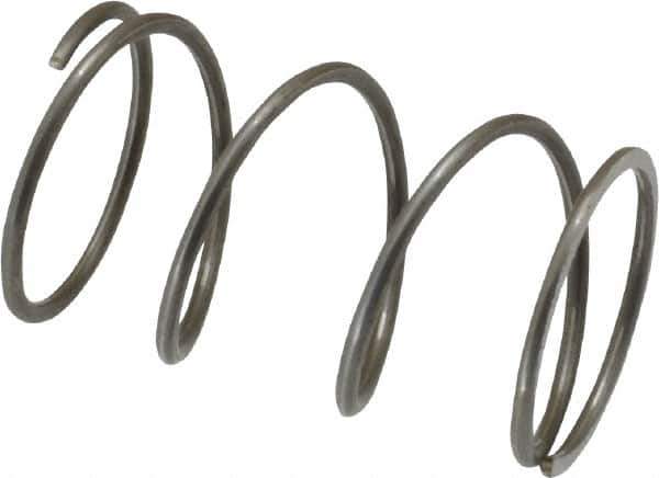 Value Collection - 0.6" OD, 0.041" Wire, 1" Free Length, Music Wire Compression Stock Springs Spring - 7.8 Lb Spring Rating - Industrial Tool & Supply