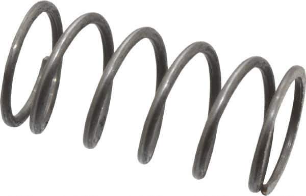 Value Collection - 0.6" OD, 0.054" Wire, 1-1/4" Free Length, Music Wire Compression Stock Springs Spring - 16.3 Lb Spring Rating - Industrial Tool & Supply