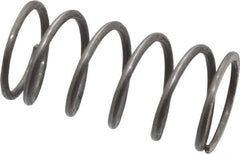 Value Collection - 0.6" OD, 0.054" Wire, 1-1/4" Free Length, Music Wire Compression Stock Springs Spring - 16.3 Lb Spring Rating - Industrial Tool & Supply