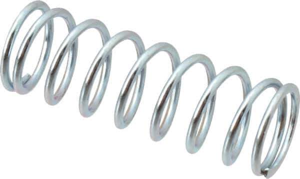 Value Collection - 0.6" OD, 0.062" Wire, 1-3/4" Free Length, Music Wire Compression Stock Springs Spring - 17.13 Lb Spring Rating - Industrial Tool & Supply