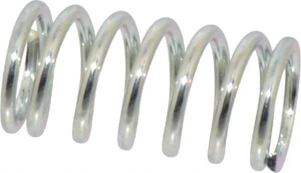 Value Collection - 0.6" OD, 0.072" Wire, 1-1/4" Free Length, Music Wire Compression Stock Springs Spring - 44.01 Lb Spring Rating - Industrial Tool & Supply