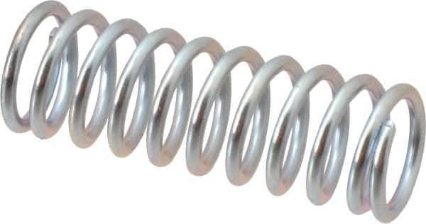 Value Collection - 0.6" OD, 0.072" Wire, 1-3/4" Free Length, Music Wire Compression Stock Springs Spring - 30.3 Lb Spring Rating - Industrial Tool & Supply