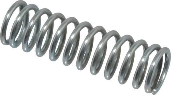 Value Collection - 0.6" OD, 0.072" Wire, 2" Free Length, Music Wire Compression Stock Springs Spring - 26.22 Lb Spring Rating - Industrial Tool & Supply
