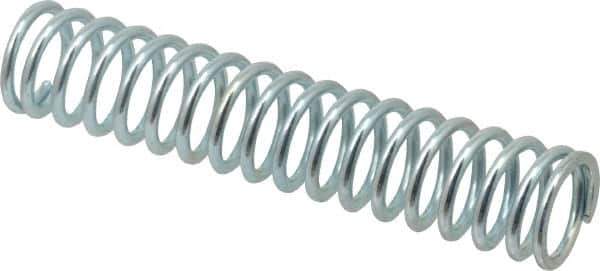 Value Collection - 0.6" OD, 0.072" Wire, 3" Free Length, Music Wire Compression Stock Springs Spring - 17.04 Lb Spring Rating - Industrial Tool & Supply