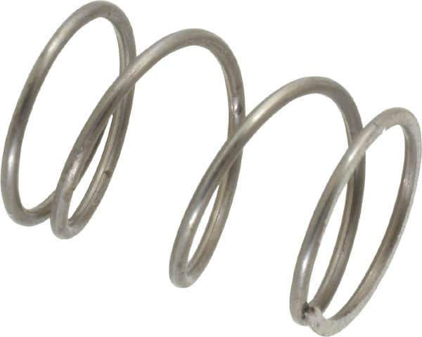 Value Collection - 0.72" OD, 0.054" Wire, 1" Free Length, Music Wire Compression Stock Springs Spring - 15.12 Lb Spring Rating - Industrial Tool & Supply
