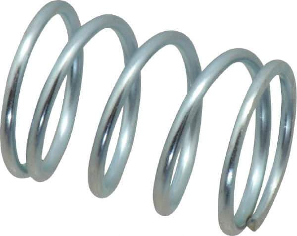 Value Collection - 0.72" OD, 0.062" Wire, 1" Free Length, Music Wire Compression Stock Springs Spring - 24.19 Lb Spring Rating - Industrial Tool & Supply