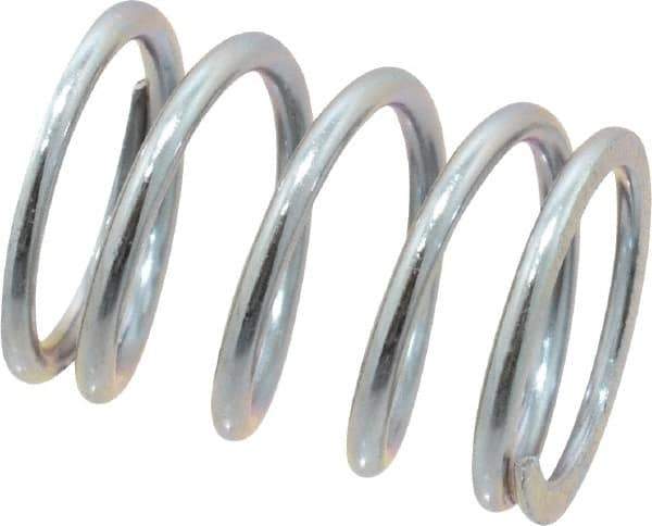 Value Collection - 0.72" OD, 0.072" Wire, 1" Free Length, Music Wire Compression Stock Springs Spring - 41.15 Lb Spring Rating - Industrial Tool & Supply