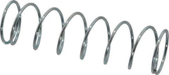 Value Collection - 0.85" OD, 0.054" Wire, 3" Free Length, Music Wire Compression Stock Springs Spring - 3.77 Lb Spring Rating - Industrial Tool & Supply