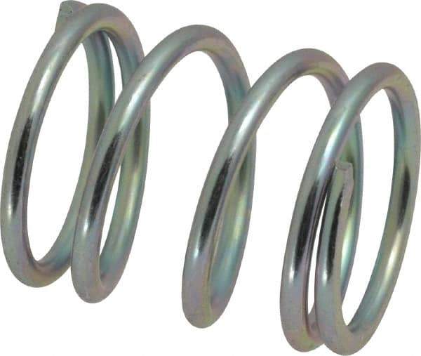 Value Collection - 0.85" OD, 0.08" Wire, 1" Free Length, Music Wire Compression Stock Springs Spring - 46.26 Lb Spring Rating - Industrial Tool & Supply
