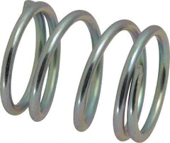 Value Collection - 0.85" OD, 0.08" Wire, 1" Free Length, Music Wire Compression Stock Springs Spring - 46.26 Lb Spring Rating - Industrial Tool & Supply