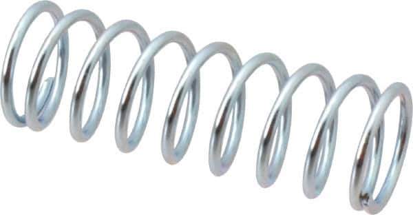 Value Collection - 0.85" OD, 0.08" Wire, 2-1/2" Free Length, Music Wire Compression Stock Springs Spring - 16.6 Lb Spring Rating - Industrial Tool & Supply