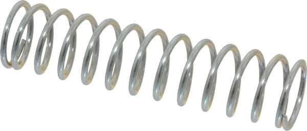 Value Collection - 0.85" OD, 0.08" Wire, 3-1/2" Free Length, Music Wire Compression Stock Springs Spring - 11.63 Lb Spring Rating - Industrial Tool & Supply