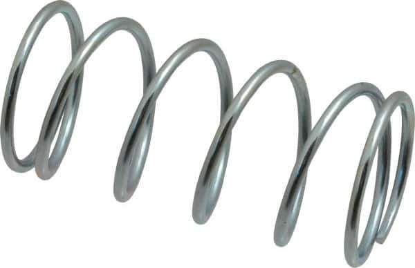 Value Collection - 0.975" OD, 0.072" Wire, 2" Free Length, Music Wire Compression Stock Springs Spring - 12.14 Lb Spring Rating - Industrial Tool & Supply