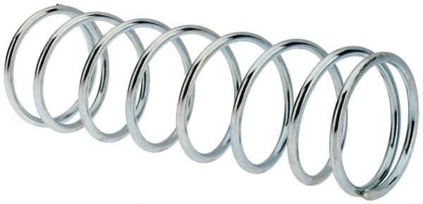 Value Collection - 0.975" OD, 0.072" Wire, 3" Free Length, Music Wire Compression Stock Springs Spring - 7.89 Lb Spring Rating - Industrial Tool & Supply