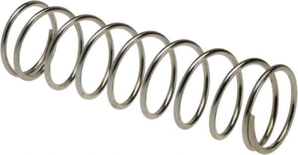 Value Collection - 0.975" OD, 0.072" Wire, 3-1/2" Free Length, Music Wire Compression Stock Springs Spring - 6.71 Lb Spring Rating - Industrial Tool & Supply