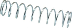 Value Collection - 0.975" OD, 0.08" Wire, 4" Free Length, Music Wire Compression Stock Springs Spring - 6.88 Lb Spring Rating - Industrial Tool & Supply