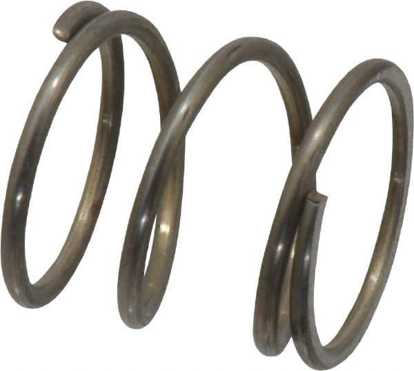 Value Collection - 0.975" OD, 0.08" Wire, 1" Free Length, Music Wire Compression Stock Springs Spring - 37.8 Lb Spring Rating - Industrial Tool & Supply