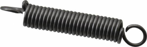 Made in USA - 1/8" OD, 3.17 Lb Max Load, 1.07" Max Ext Len, 0.02" Wire Diam Spring - 8.27 Lb/In Rating, 0.57 Lb Init Tension, 3/4" Free Length - Industrial Tool & Supply