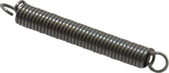 Made in USA - 1/8" OD, 3.17 Lb Max Load, 1.49" Max Ext Len, 0.02" Wire Diam Spring - 5.44 Lb/In Rating, 0.57 Lb Init Tension, 1" Free Length - Industrial Tool & Supply